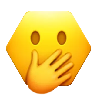 🤭 45f0c55d emoji, face, hand, silent, shush, quiet, secret telegram sticker