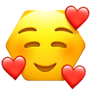 🥰 5660b7ac emoji, heart, love, happy, smile, yellow, face telegram sticker