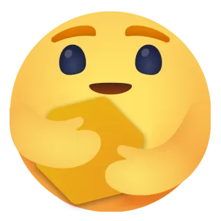 ☺️ ba74b0a9 emoji, facebook, hugging, yellow, expression, love, care telegram sticker