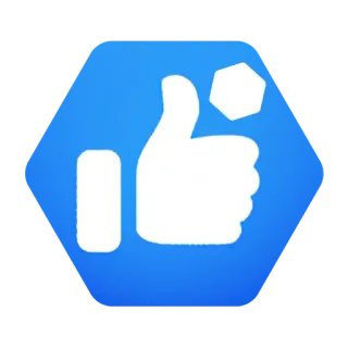 👍 baf8321c thumbs up, like, positive, approval, agreement, blue telegram sticker