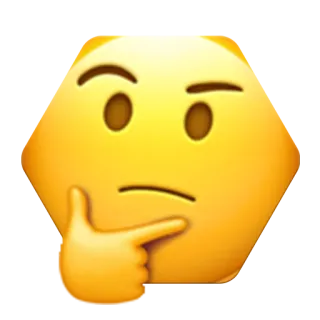 🤔 c44b3f35 thinking, emoji, pondering, doubt, question telegram sticker