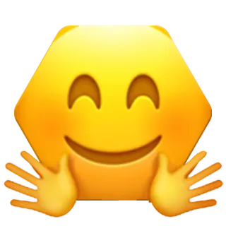 🤗 d682f3e4 hug, emoji, happy, friendly, kind, cute telegram sticker