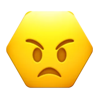 😡 f5a4c9d0 emoji, angry, face, yellow, mood, upset telegram sticker