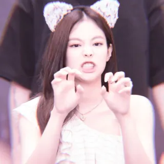 🍼 0a545730 Frau, Katzenohren, süß, Person, Porträt, junger Erwachsener, Gesichtsausdruck telegram sticker