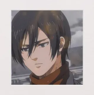 ✨ 361c5818 Mikasa Ackerman Attack on Titan 动漫, 进击的巨人, 三笠, 三笠·阿克曼, 角色, 士兵, 巨人 telegram sticker