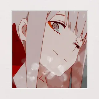 ✨ 65ac3d0b Zero Two Darling in the Franxx 动漫, 02, Darling in the Franxx, 老婆, 可爱, 卡哇伊 telegram sticker