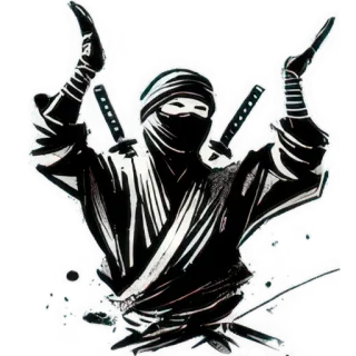 Ниндзя @Nyasticks telegram stickers