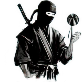 😵‍💫 98b2107b Ninja, Senjata, Katana, Pedang, Seni bela diri, Petarung, Pembunuh telegram sticker