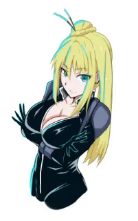 😊 c7e80f7a anime, woman, blonde, female, character, illustration telegram sticker