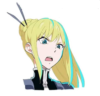 😡 ec975487 anime, character, blonde, expression, girl, portrait telegram sticker