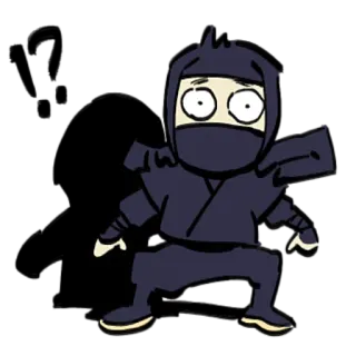 😮 57f4789e Ninja, Dessin animé, Arts martiaux, Discrétion, Espion, Combattant telegram sticker