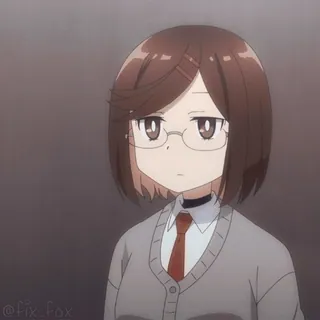 😳 00e0ca01 @Pix_fox anime, girl, glasses, cartoon, cute, woman telegram sticker