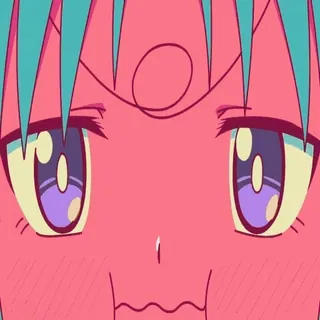 ☹️ 51eaaeb2 anime, manga, character, face, eyes, girl, cute, cartoon telegram sticker