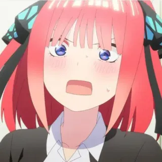 🍷 4a5f39bd Nino Nakano The Quintessential Quintuplets Anime, Dziewczyna, Zła, Anime Dziewczyna, Nino Nakano, The Quintessential Quintuplets telegram sticker