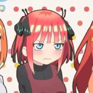 🍷 50080816 Nino Nakano The Quintessential Quintuplets Anime, Manga, Tsundere, Nino Nakano, Pięcioraczki ze Ślubu telegram sticker