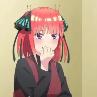 🍷 ae201af3 Nino Nakano The Quintessential Quintuplets Anime, Dziewczyna, Nino Nakano, The Quintessential Quintuplets, Postać telegram sticker