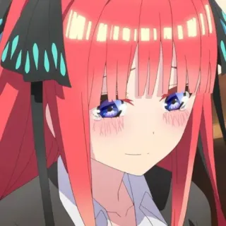 🍷 d08b531d Nino Nakano The Quintessential Quintuplets Anime, Kreskówka, Dziewczyna, Postać, Pięć Równych Panien Młodych, Nino Nakano telegram sticker