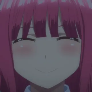 😊 ce359444 动漫, 粉色头发, 微笑, 可爱, 卡通 telegram sticker