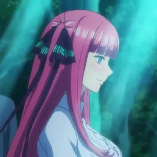 🙂 fb000b2e 动漫, 女孩, 粉色头发, 丝带 telegram sticker