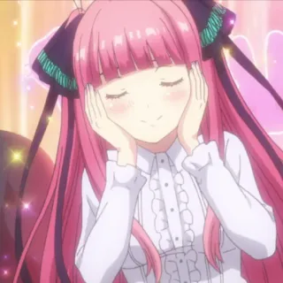 🥰 fc202668 动漫, 女孩, 粉色头发, 可爱, 卡通 telegram sticker