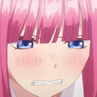 😖 18967d11 anime, girl, pink hair, crying, upset, emotional whatsapp sticker