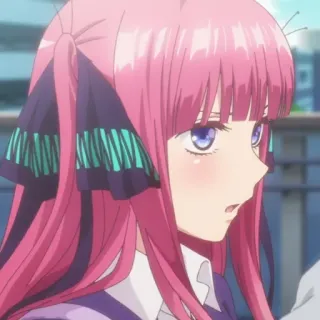 😕 4ebe884f Nino Nakano The Quintessential Quintuplets anime, Nino Nakano, The Quintessential Quintuplets, pink hair, anime girl whatsapp sticker