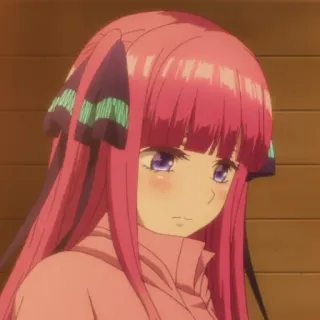😔 7dfc849b Nino Nakano The Quintessential Quintuplets anime, manga, Nino Nakano, The Quintessential Quintuplets, cute, kawaii whatsapp sticker