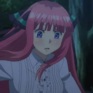 😨 f6270e04 anime, girl, long hair, pink hair whatsapp sticker