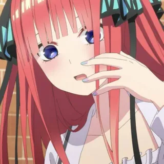 🦋 432c4131 Nino Nakano The Quintessential Quintuplets 动漫, 女孩, 红发, 中野二乃, 五等分的新娘 telegram sticker