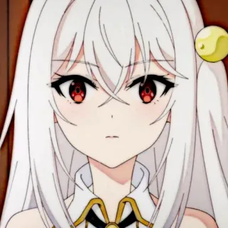 🍪 3dc1152f Anime, Ragazza, Capelli Bianchi, Occhi Rossi, Carina, Personaggio telegram sticker