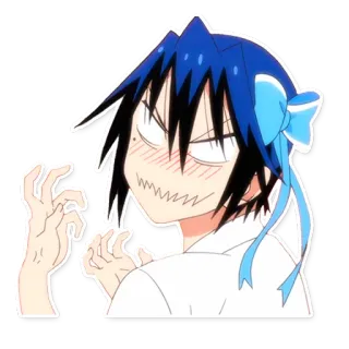 😠 3745f2c6 애니메이션, 만화, 만화영화, 화난, 캐릭터, 소녀 telegram sticker