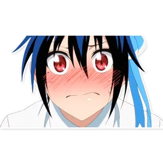 ☺️ 3d26e276 애니메이션, 캐릭터, 얼굴을 붉히다, 여성, 당황한, 수줍은 telegram sticker