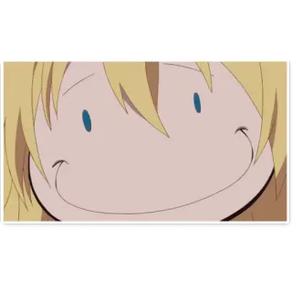 😏 b453cde2 애니메이션, 만화, 얼굴, 캐릭터, 표정, 미소 telegram sticker