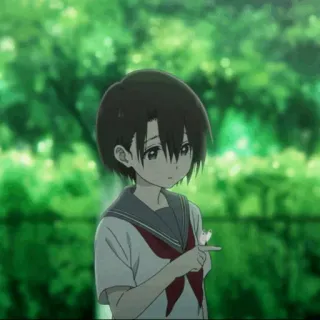 🥤 253aeebc A Silent Voice anime, butterfly, character, silent voice telegram sticker