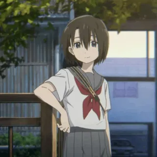 🥢 511d6368 anime, girl, school uniform, cute, cartoon telegram sticker