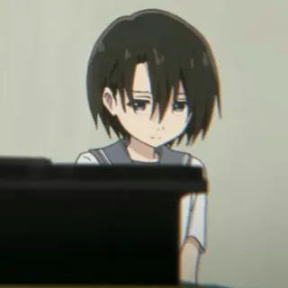 🥡 7a2a48cc Nishimiya Shoko A Silent Voice anime, sad, girl, nishimiya shoko, silent voice, school uniform telegram sticker