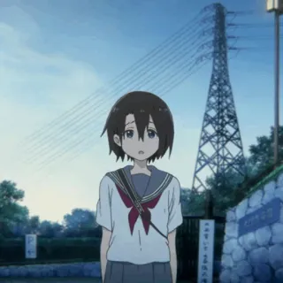 🥡 91b87b42 anime, school uniform, girl, character telegram sticker