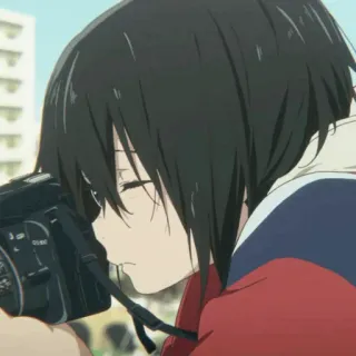 🥤 f6481236 anime, character, camera, girl, photographer telegram sticker