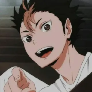🗿 85b83042 Nishinoya Yu Haikyu!! Anime, Haikyuu, Nishinoya, Kreskówka telegram sticker