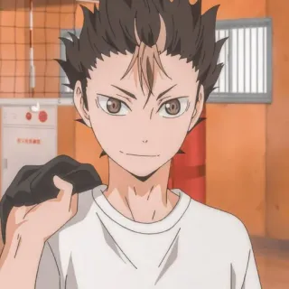 🗿 a718c2d4 Yu Nishinoya Haikyuu!! Anime, Haikyuu, Yu Nishinoya, Nishinoya, Siatkówka, Sport telegram sticker
