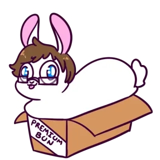 😋 c6e07906 PREMIUM BUN Hase, Box, Premium, Niedlich, Tier, Kaninchen telegram sticker