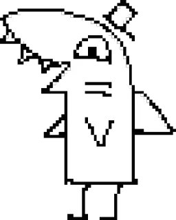 😃 97e4494e Pixel art, Kreskówka, Rekin, Słodki, Zabawny, Zwierzę, Ryba telegram sticker