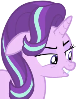😈 1a65a545 Starlight Glimmer My Little Pony 포니, 만화, 보라색, 애니메이션, 스타라이트 글리머, 말 telegram sticker