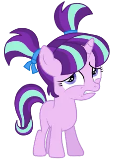👧 3f9476f7 Starlight Glimmer My Little Pony 포니, 만화, 스타라이트 글리머, 애니메이션, 불행한, 걱정하는 telegram sticker