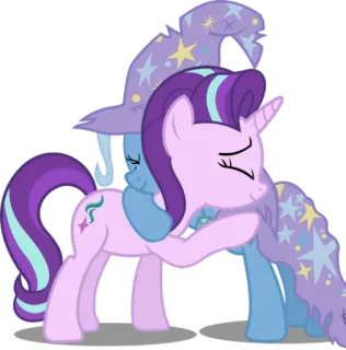 😊 5cd3a460 마이 리틀 포니, 포니, 포옹, 우정, 만화 telegram sticker