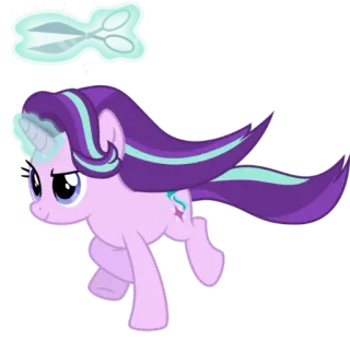✂ 61e16d31 Starlight Glimmer My Little Pony 마이 리틀 포니, 스타라이트 글리머, 만화, 포니, 우정, 마법 telegram sticker