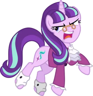 😤 6f88a206 Starlight Glimmer My Little Pony 포니, 만화, 말, 안경, 마이 리틀 포니 telegram sticker