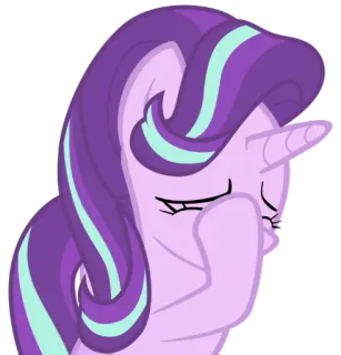 😥 95672f41 Starlight Glimmer My Little Pony 포니, 만화, 캐릭터, 보라색, 갈기, 말, 마법 telegram sticker