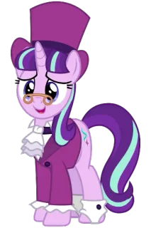😅 b165c201 Starlight Glimmer My Little Pony 포니, 만화, 귀여운, 캐릭터, 스타라이트 글리머, 모자, 마법 telegram sticker