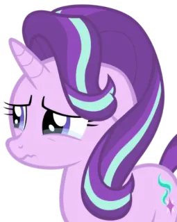 😢 cef7d42d Starlight Glimmer My Little Pony 조랑말, 만화, 스타라이트 글리머, 슬픈, 유니콘, 애니메이션 telegram sticker